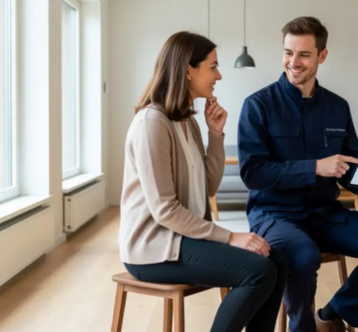 Klant neemt contact op voor een offerte voor meubelmontage